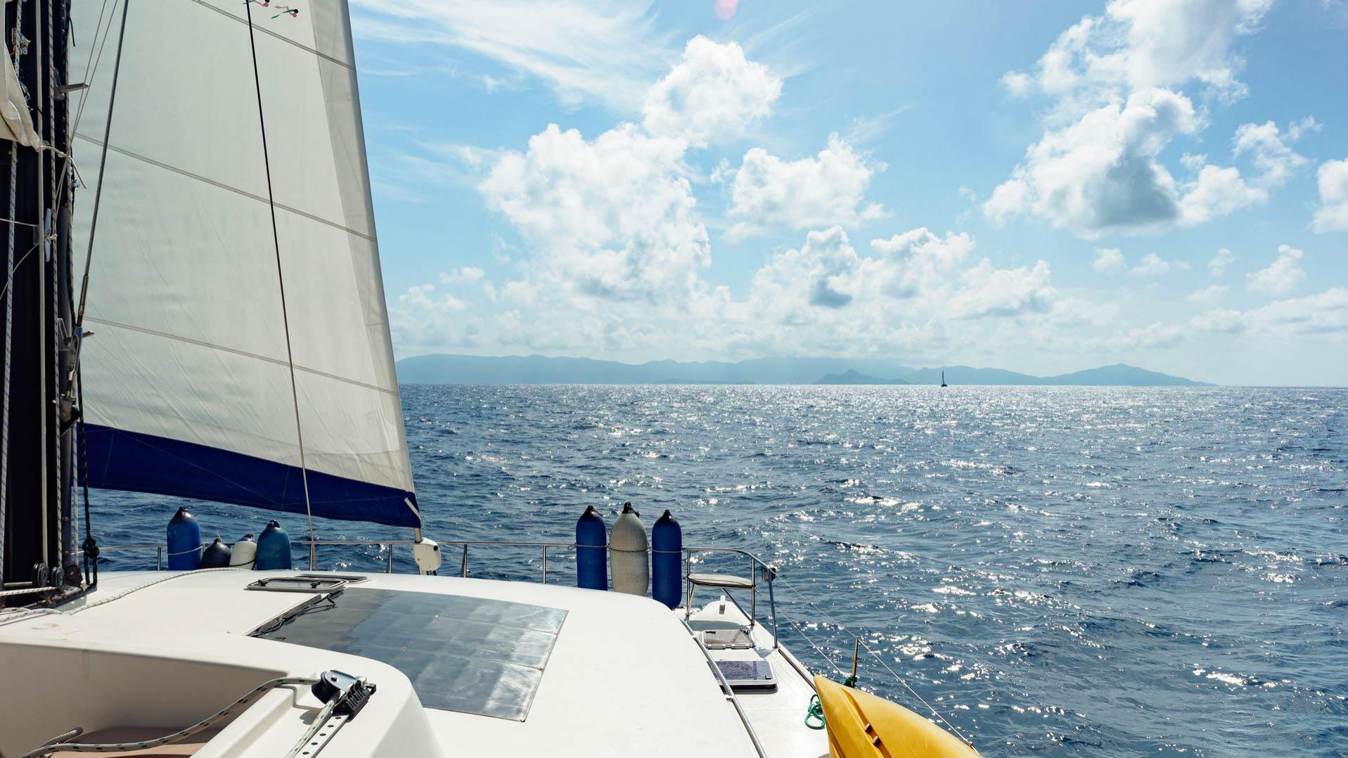 Image of sailing boat on the sea