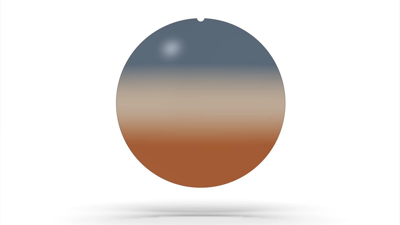 Visualisation of the ZEISS Sunlens, food gradient multicolour lens.