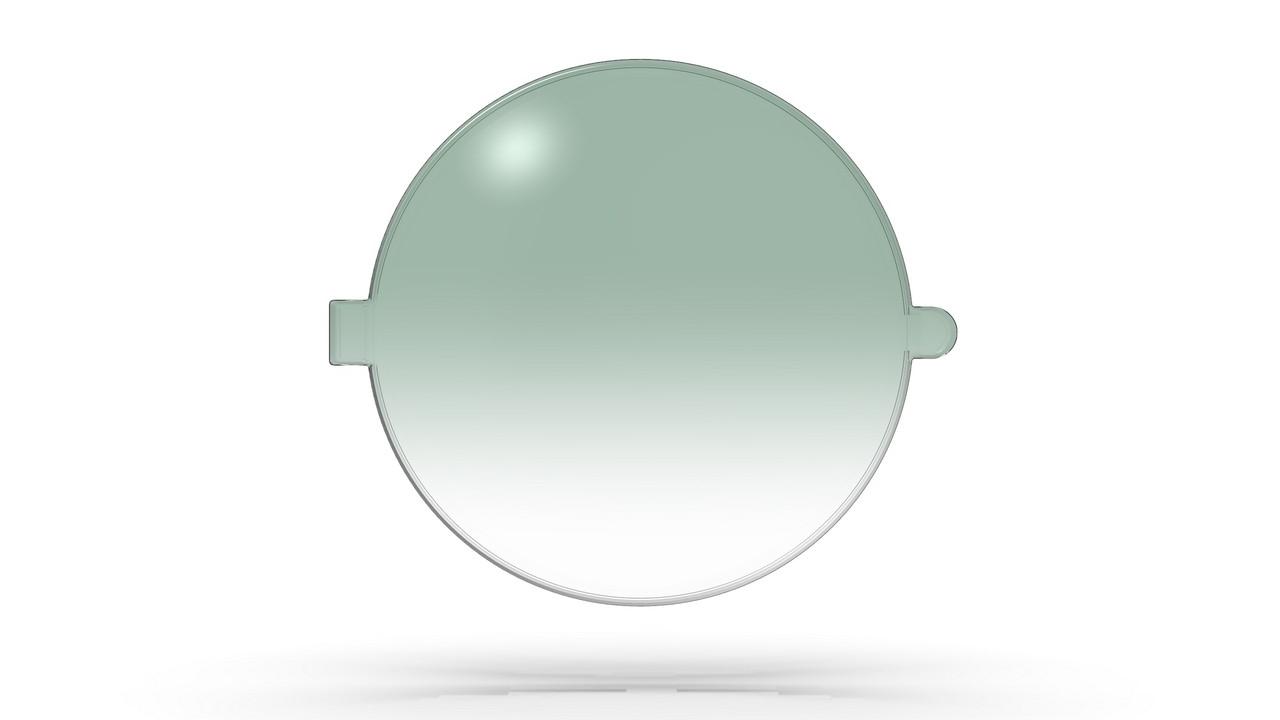 Visualisation of the ZEISS Sunlens, gradient green lens.