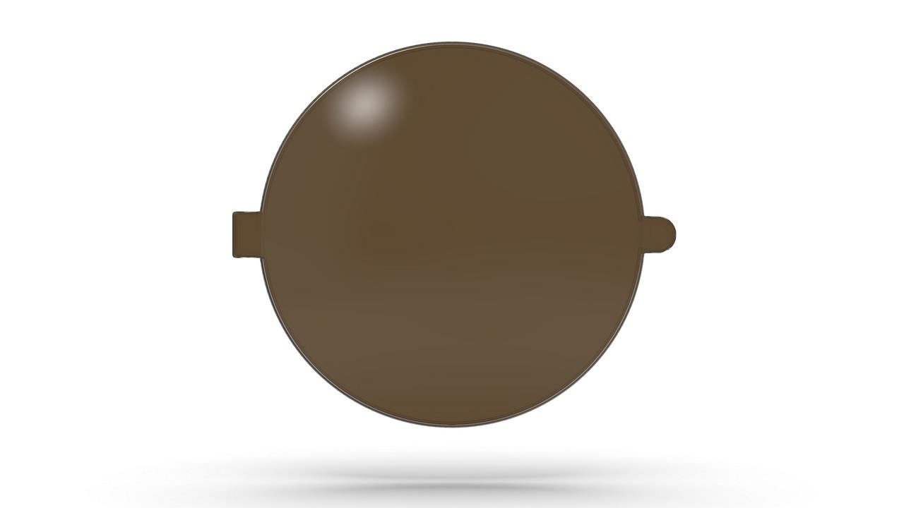 Visualisation of the ZEISS Sunlens, solid brown contrast lens.