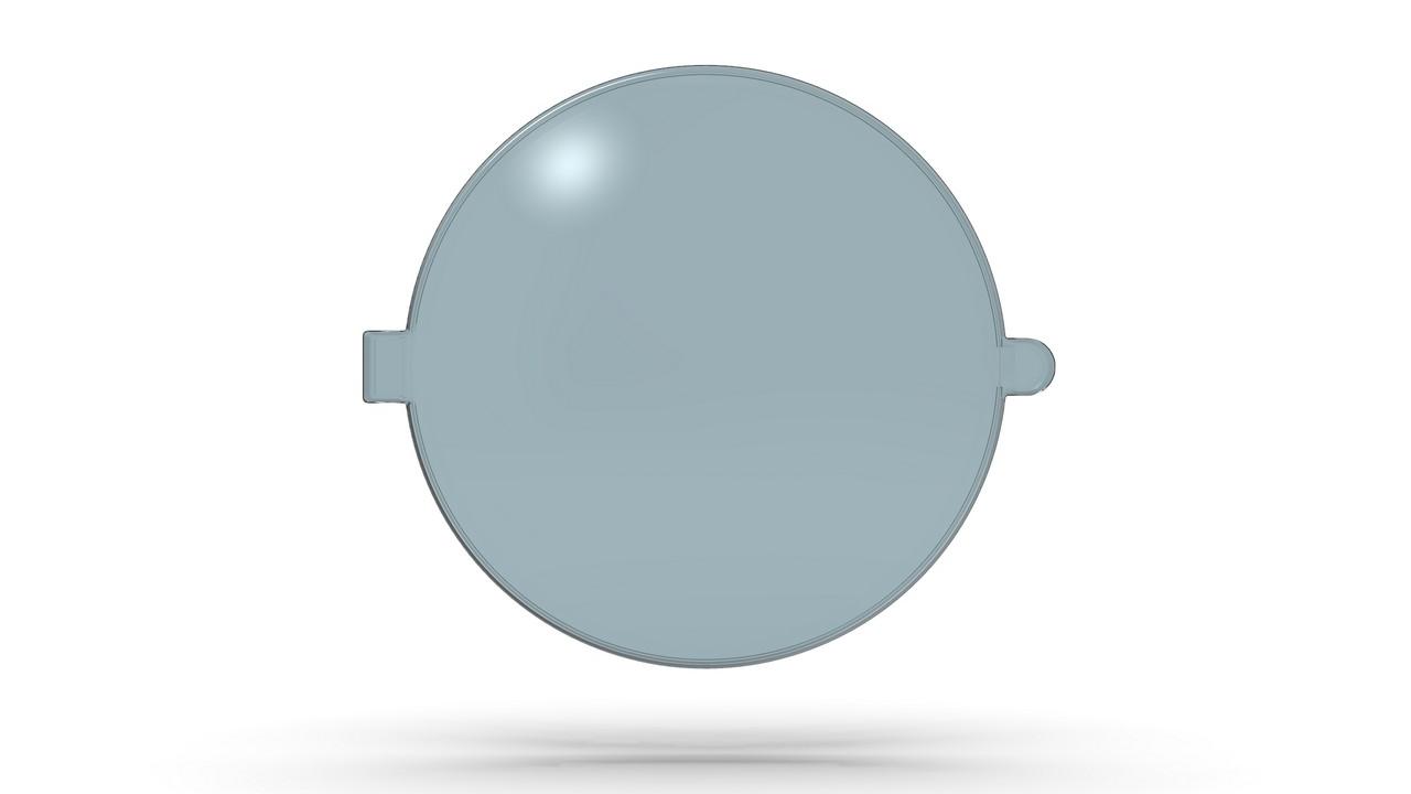 Visualisation of the ZEISS Sunlens, solid grey indoor lens.