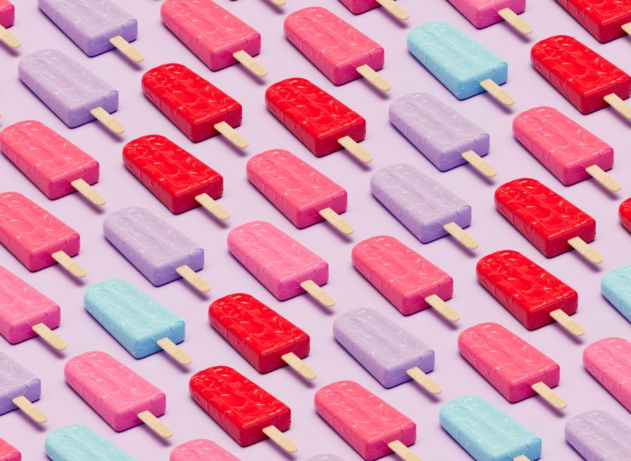 Immagine con gelati colorati