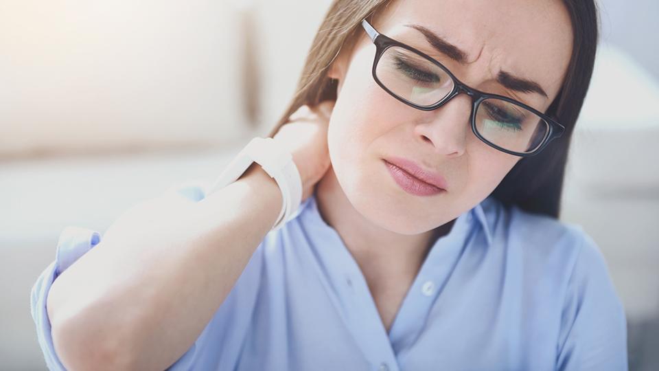 A long day at work in front of the computer screen can lead to back, neck or shoulder pain