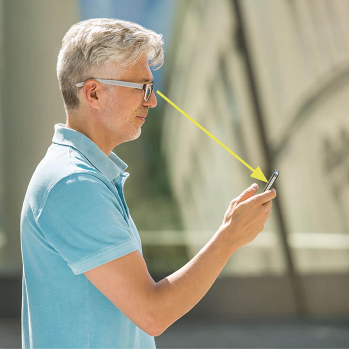 Digital Inside® Technology Progressive lens optimized for conventional and digital reading behavior