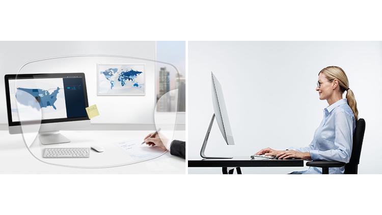 Glasses to help shop looking at computer screen