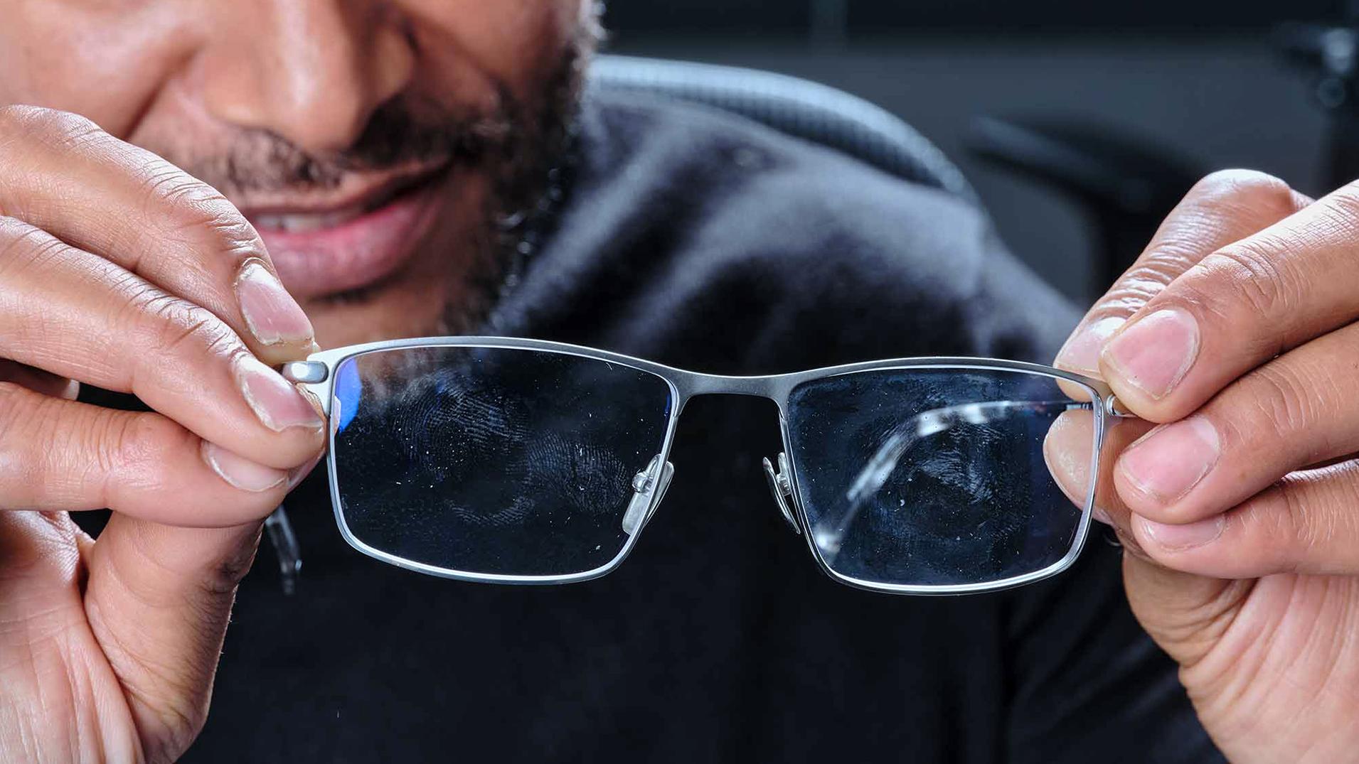 3. Scratches can’t be wiped away, no matter if you have plastic or glass lenses