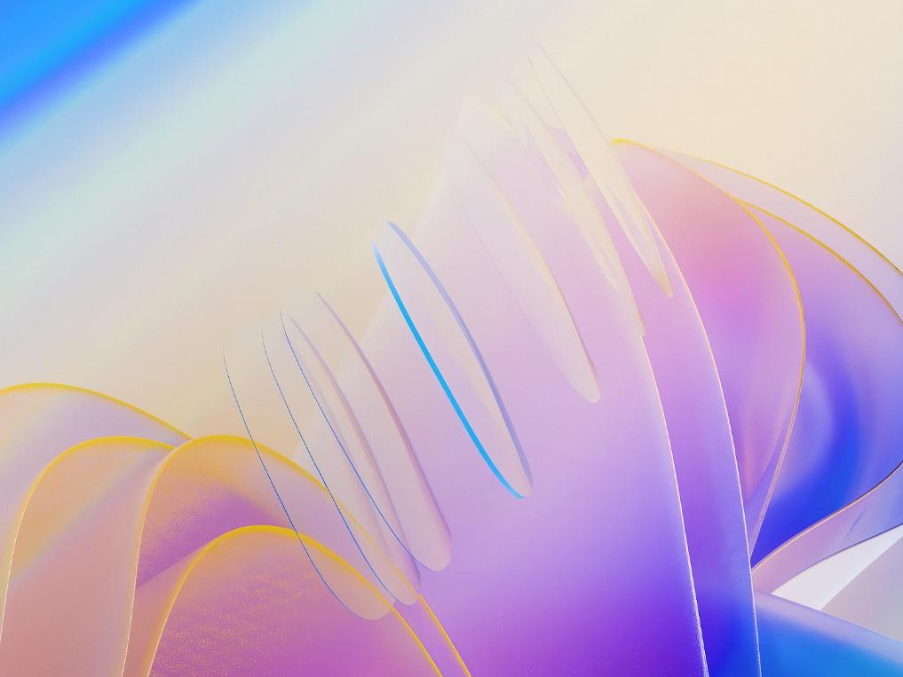 3D CGI representation of a clear ZEISS lens with thin coating layers being applied to both the front and back surfaces, gracefully floating towards a light source, illustrating its effectiveness in providing UV protection.
