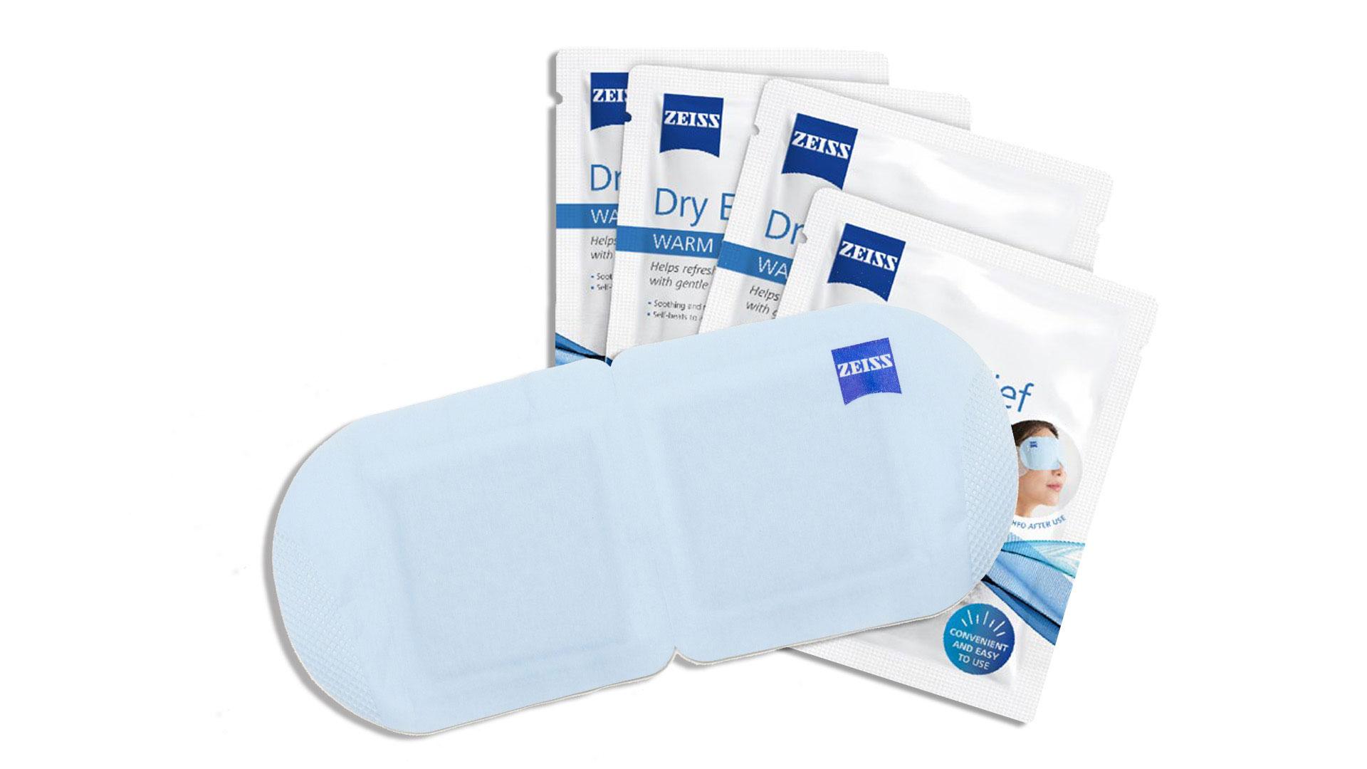 An image of ZEISS Warm Eye Mask and packaging.