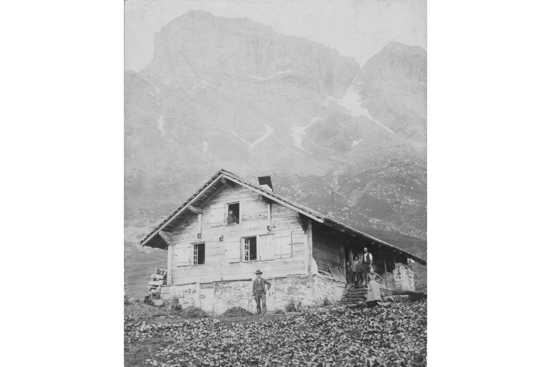 Fluorite harvesting grounds in Oltschikopf near Brienzwiler (Switzerland) circa 1901