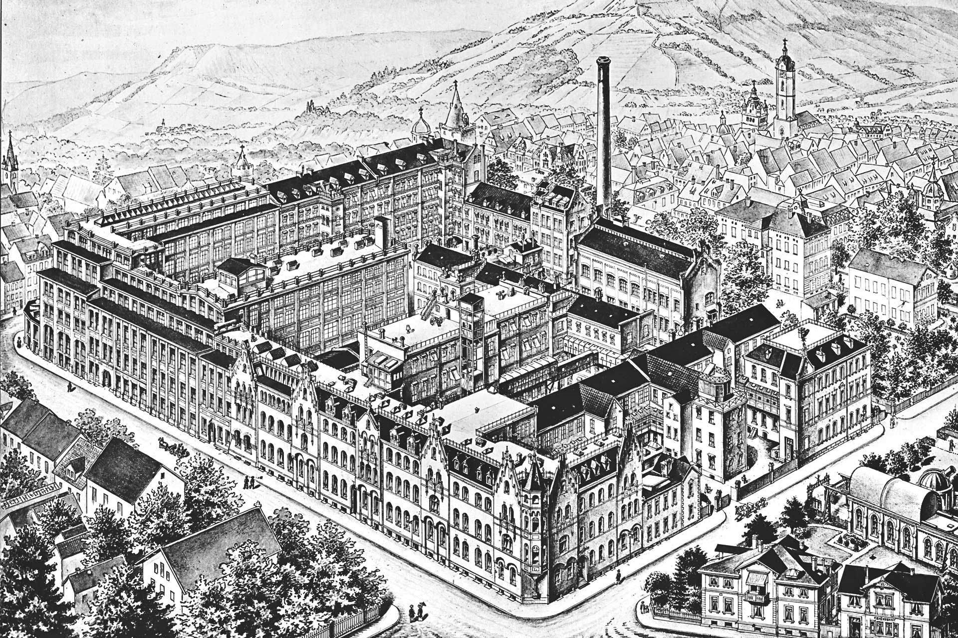 Carl Zeiss factory in 1908