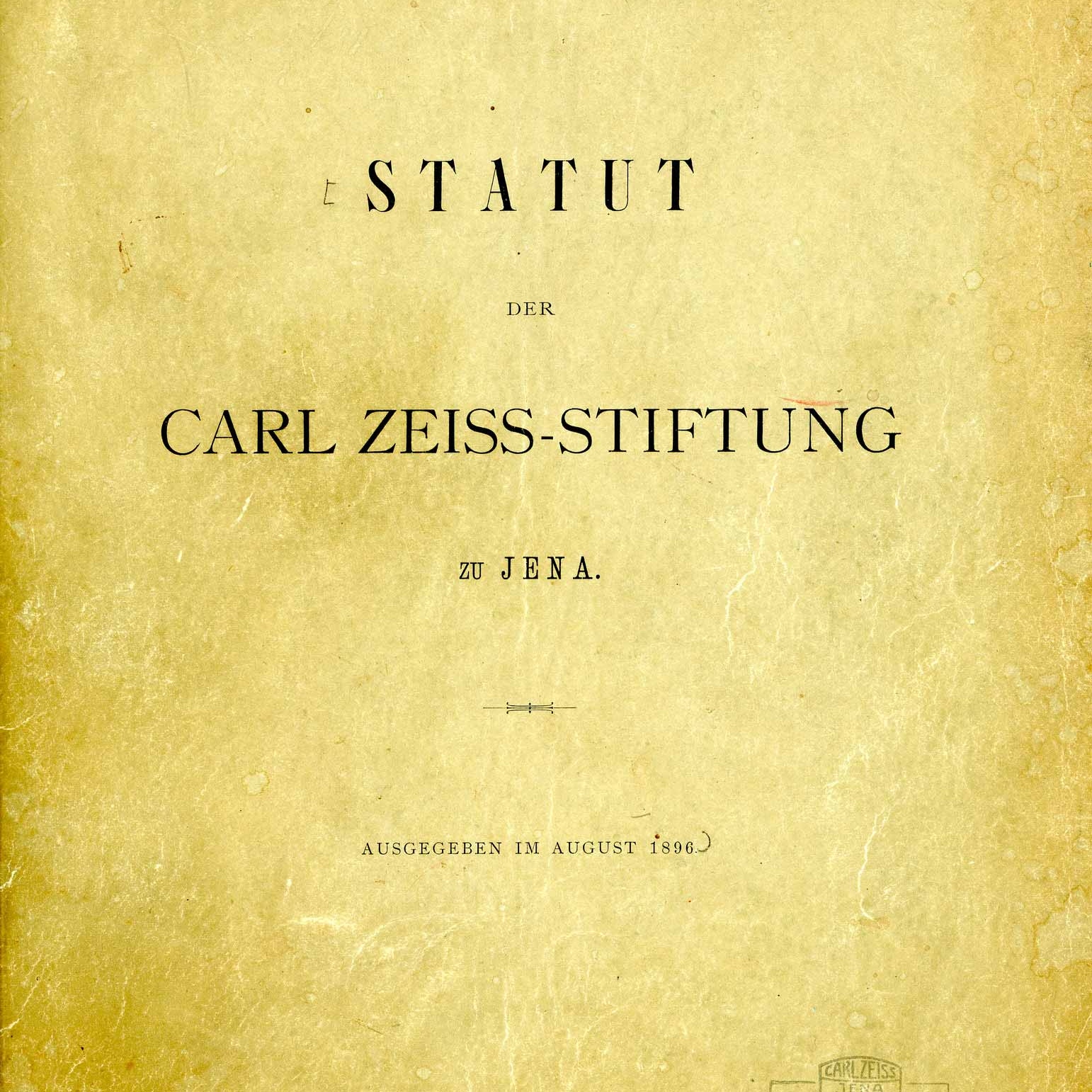 Statute of the Carl Zeiss Foundation 