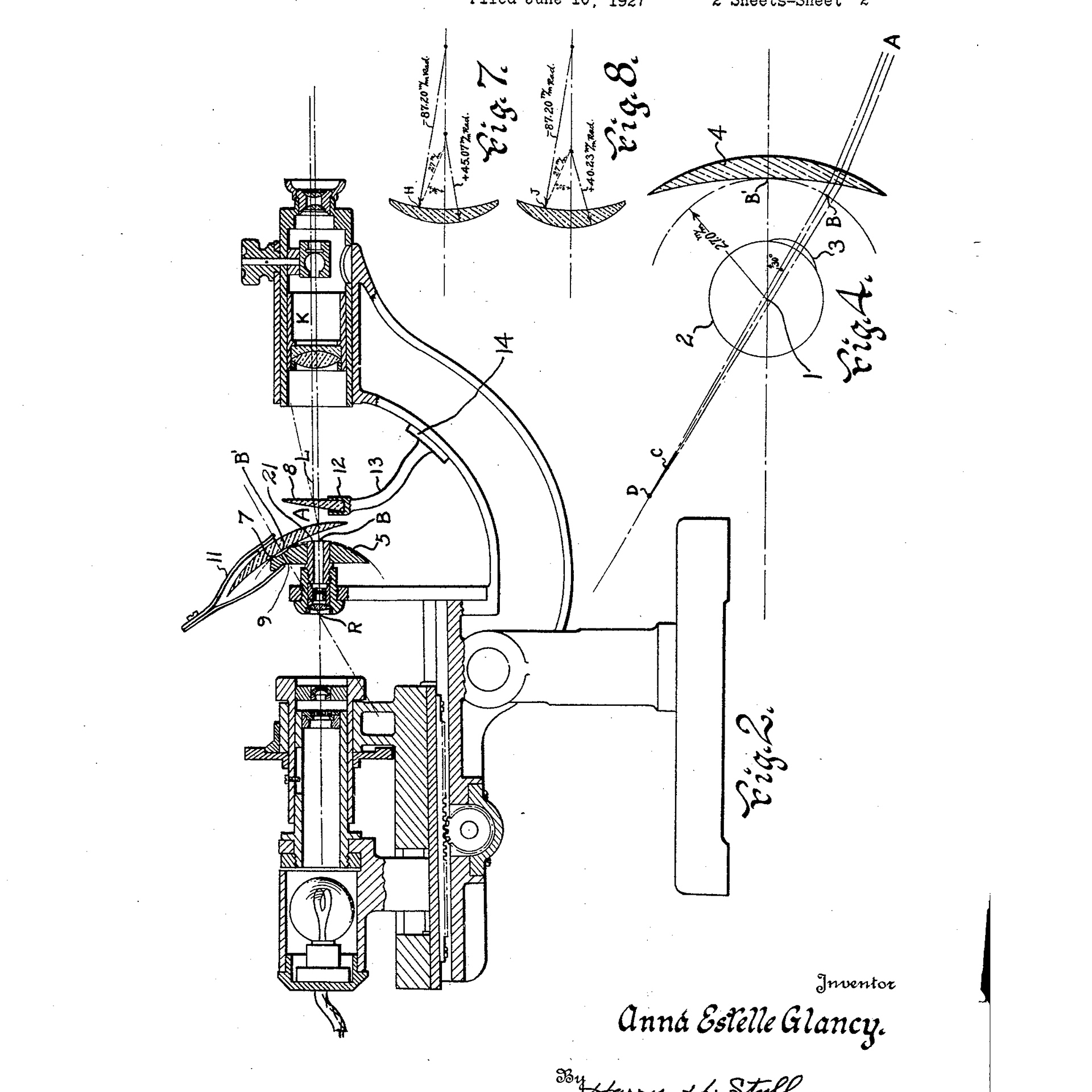 1927 Lens Testing Instrument Patent