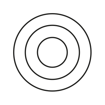 Icona che mostra tre cerchi.