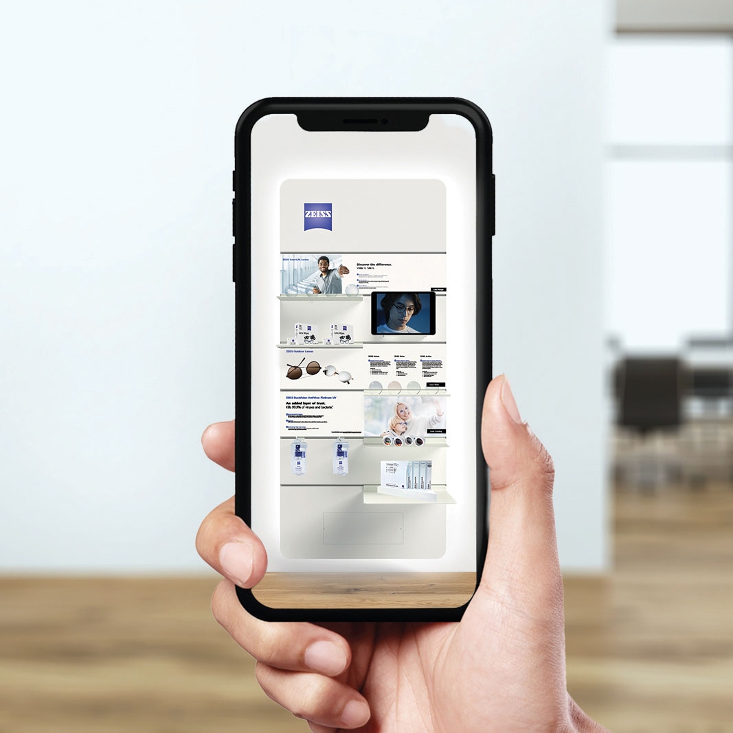 Explore our ZEISS In-Store modules virtually with the ZEISS In-Store AR App