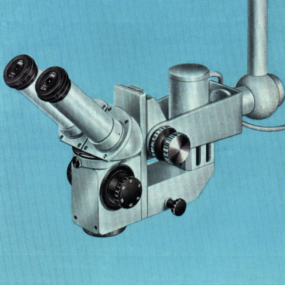 蔡司第一台手術顯微鏡的圖片 