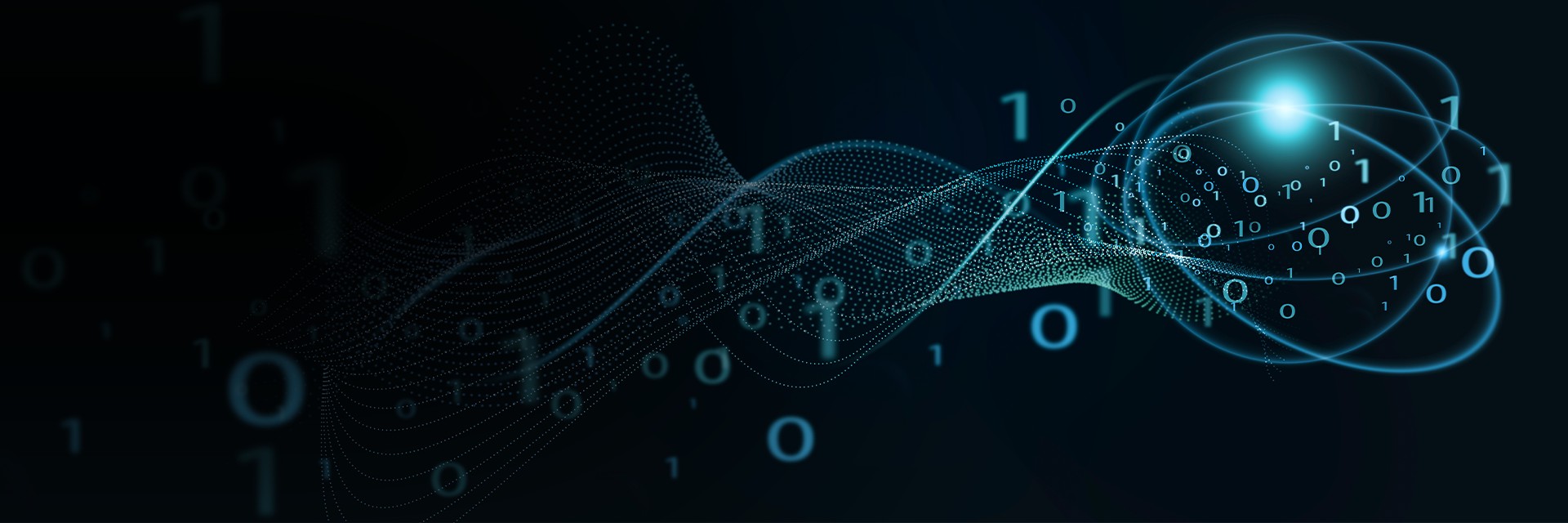 Abstract technology background, big data, data network, digital technology with binary computer code